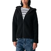 Dqbeng Womens Fleece Zip Up Hoodies Fuzzy Hooded Sherpa Jacket Coat Outerwear with Pockets