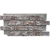 GenStone Faux Brick Half Panel 22.25" x 11.25" in Chicago Brick Color for Do It Yourself Friendly Home Improvement Projects