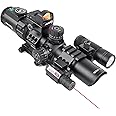 Sniper ST1-4X28 Rifle Scope Combo REDDOT Flashlight RED Laser
