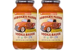 Hoboken Farms Vodka Sauce – No Sugar Added, Non-GMO, Preservative-Free, Low Carb, Keto – Better For You Pasta Sauce! (25 Fl Oz, Pack of 2)
