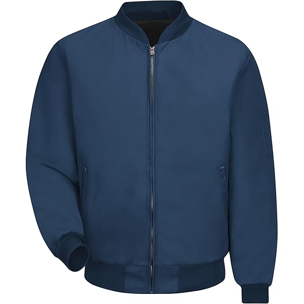 Amazon.com: Red Kap Men's Slash Pocket Quilt-Lined Jacket, Navy