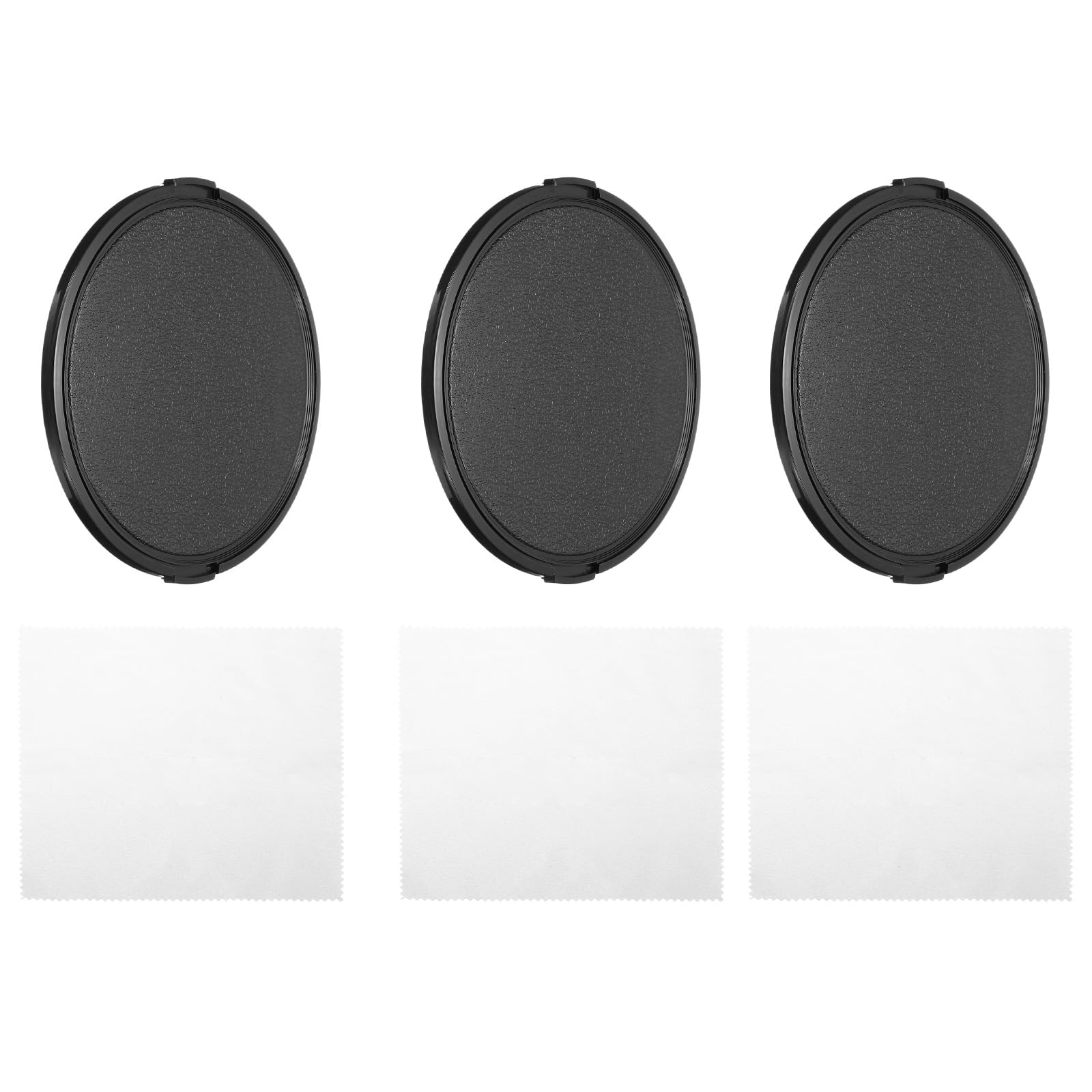 PATIKIL 105mm Lens Cap, 3 Pack Sides Pinch Snap Camera Lens Cover for Front Lens with Cloth, Suitable for 105mm Thread Universal DSLR Lenses for Nikon, for Fujifilm, for Pentax, for Leica