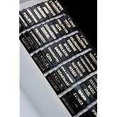 UPAFEXXI-Leather Bible Tabs for Women and Men, Gold Foil Lettering(Black) | Large Print Stickers, Easy to Read and Apply, 80 Chapters Labels for Easy Navigation, Bible Study Supplies