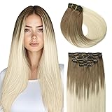 SURNEL Hair Extensions Clip Ins Ash Brown to