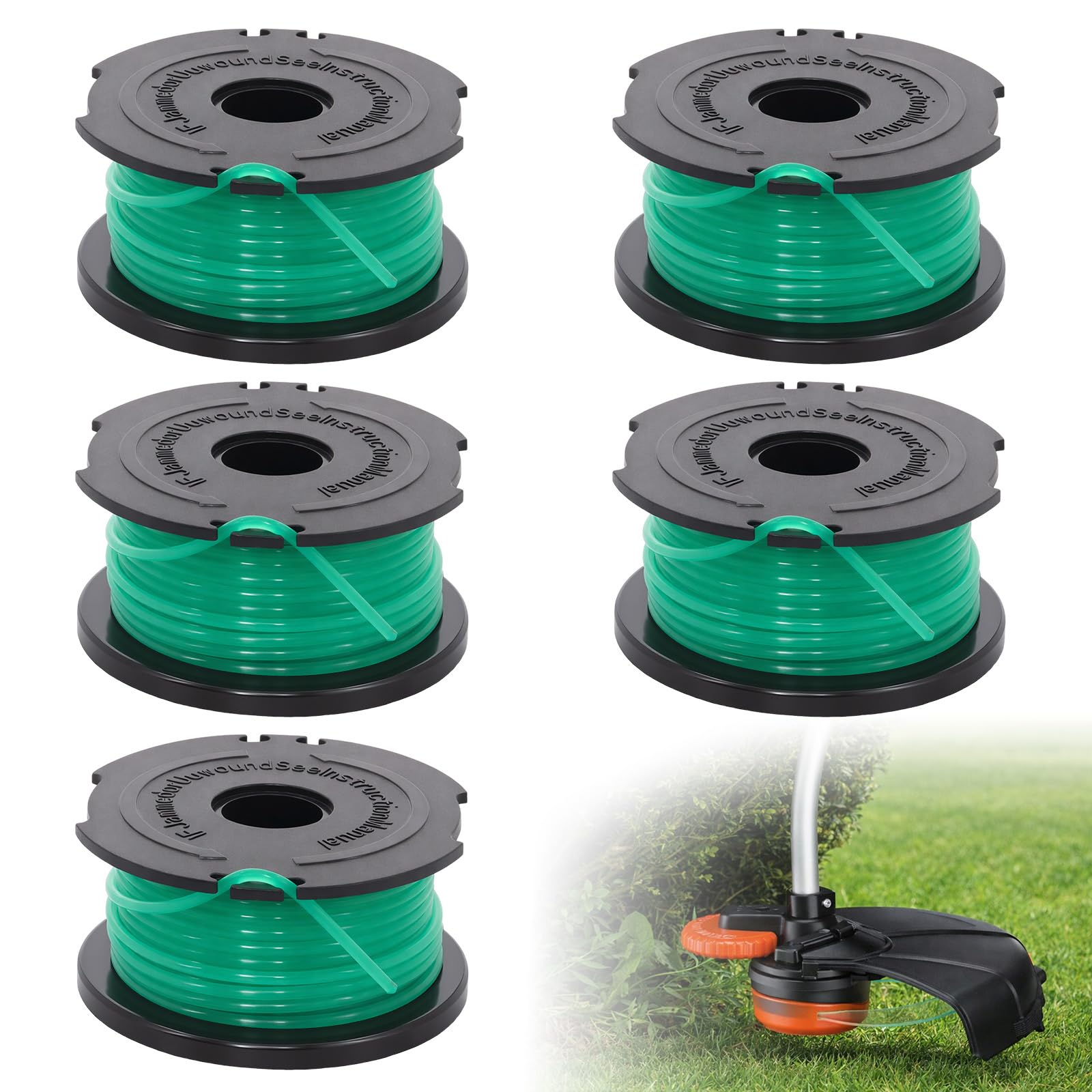 Poweka A6482 Strimmer Spool Line Compatible with BLACK DECKER GL7033, GL8033, GL9035 String Trimmers