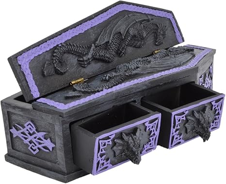 Morado y Negro Gótico Ataúd caja de estilo, 20 cm: Amazon.es: Bricolaje y herramientas