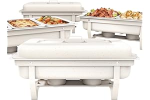 Amhier Chafing Dish Buffet Set, 9QT High Grade Chafing Dishes for Buffet, Chafers and Buffet Warmers Sets for Birthday, Weddi
