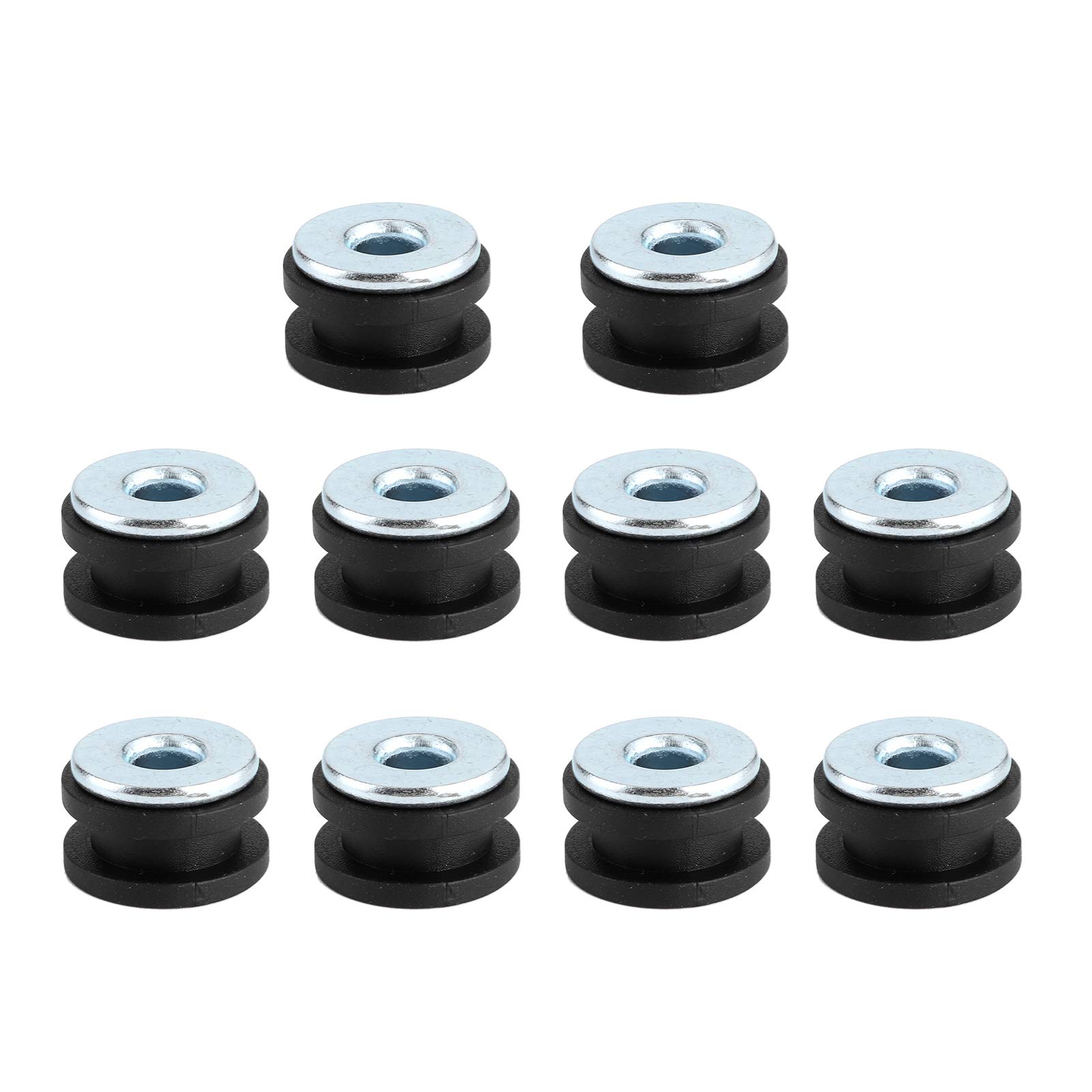 Motorcycle Fairings Grommets, 10 Pcs Motorcycle M6 Rubber Grommets Bolt Motorcycle Rubber Grommets Assortment Kit for Fairings Cowling