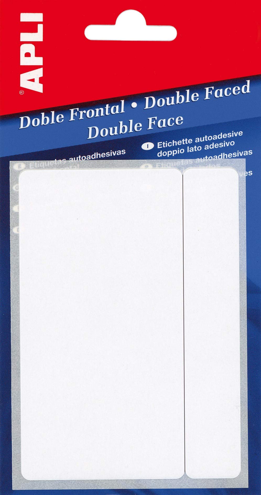 APLI 2562 White Double Front Labels 8 x 12 mm