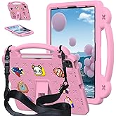 YRH Kids Case for iPad Air 13 inch M2/M3 (2024/2025), for iPad Pro 13 inch 7th Gen M4 (2024)/Pro 12.9 inch (2022/2021/2020), Pink