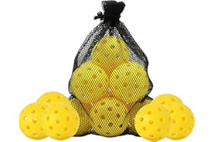 Urspasol Pickleballs Outdoor Play 6/12 Pcs USAPA Approved USA Tournament Pickle Balls Balls 40 Holes with Highly Bounce High Visibility with Mesh Bag