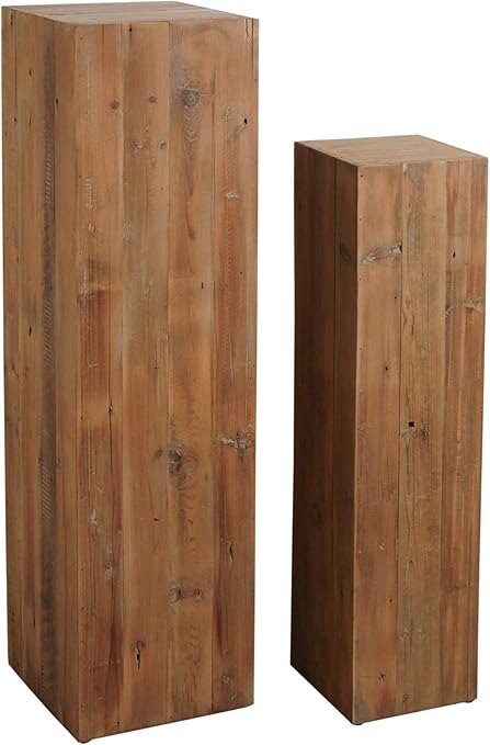 Jardin Deco Sellettes Bois Lofty Lot De 2 Amazon Fr Cuisine Maison