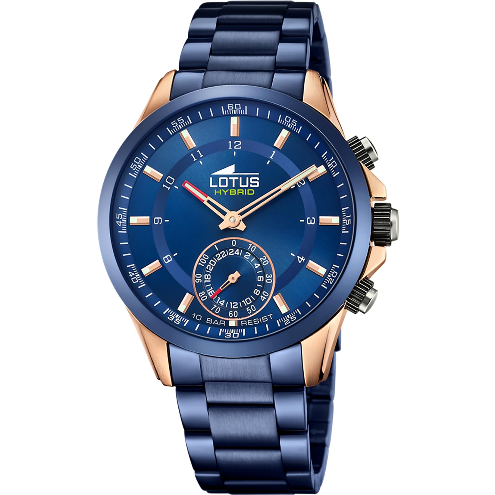 Lotus Men's Watch 18809/1 Connected Stainless Steel Case 316l Multi Stainless Steel Strap 316l Blue, one Size, Sporty