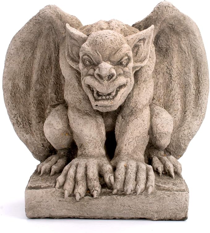 Angry Gargoyle Garden Statue Made from Reconstituted Stone. Amazon.co