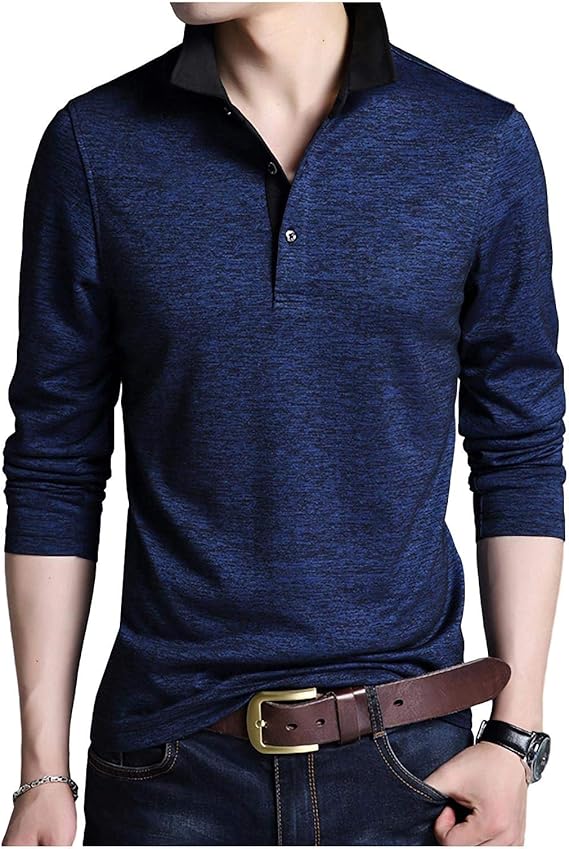 Amazon Limore リモア 襟付き ポロシャツ シンプル デザイン ボタン ロング Tシャツ 大人 スタイル 長袖 カジュアル メンズ シャツ 通販