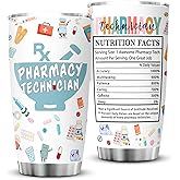 ZAHUOMUG Pharmacy Technician Gifts, Pharmacy Technician Appreciation Day Christmas Gifts for Women Coworkers, Pharmacy Tech Gift, Travel Coffee Tumbler Mug Cup 20oz