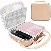 Hard Case Compatible with Canon SELPHY CP1500/CP1300/ CP1200 Photo Printer,PU Surface,Powerful waterproof and anti fouling function,Built in shock absorber pad(Rose Gold,Case Only)
