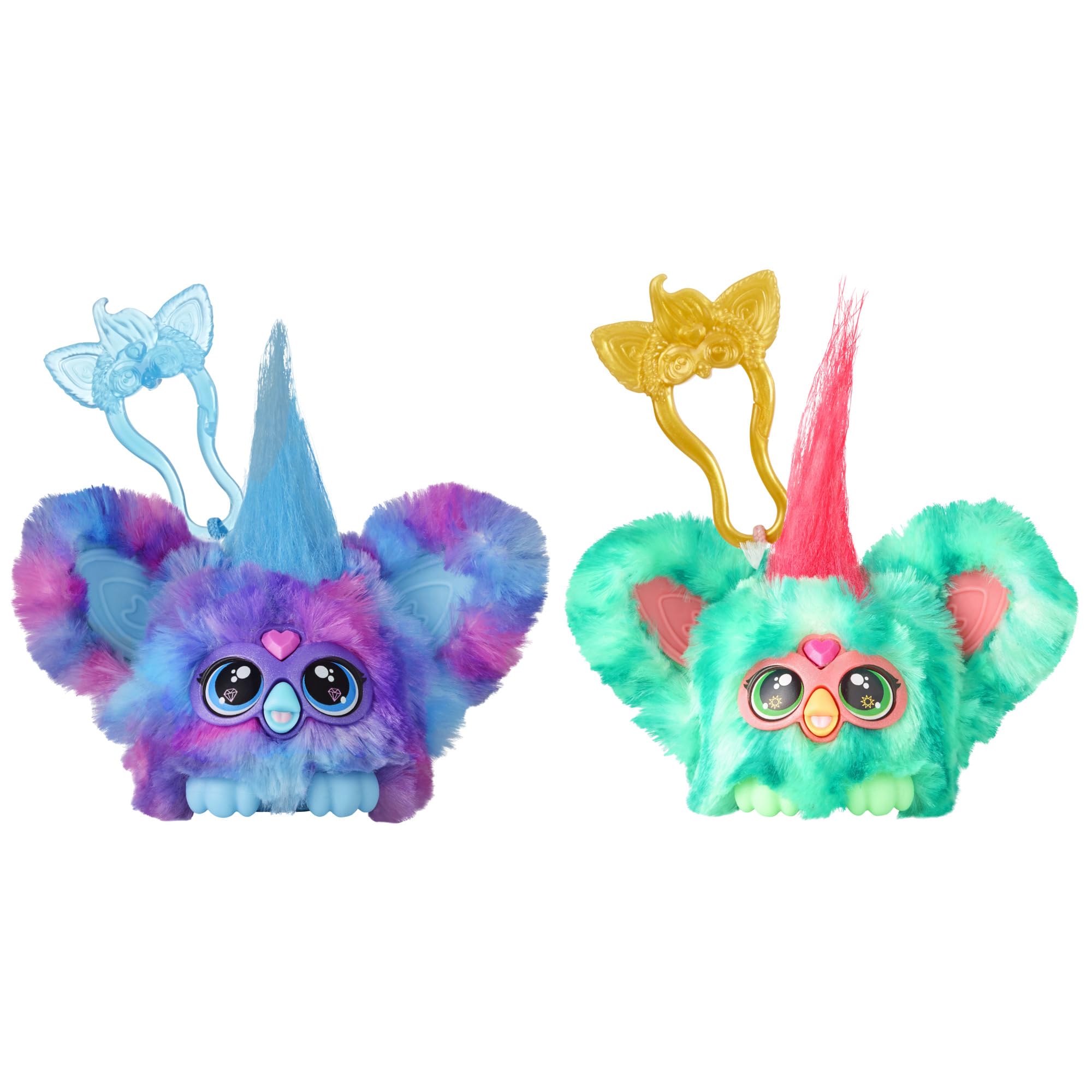 Furby Furblets 2-Pack, Mini Friends Luv-Lee & Mello-Nee, 45+ Sounds Each, Music & Furbish Phrases, Electronic Plush Toys, Red/Green & Purple/Blue, Back to School Gifts, Ages 6+ (Amazon Exclusive)