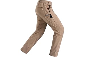 Rapoo Mens Hiking Pants Lightweight Water Resistant Breathable Nylon Cargo Pants with 6 Pockets