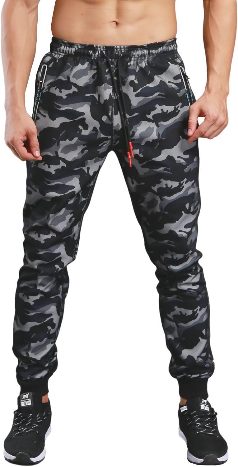 KaiDi Men's Joggers Pants Drawstring Jogging Pants Athletic Workout Running Sweatpants with Pockets