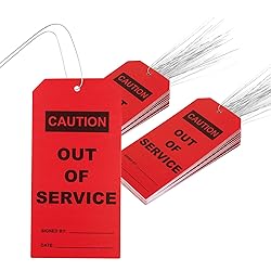 Zawinmay 50 pcs Out of Service Tags with Pre-Attach