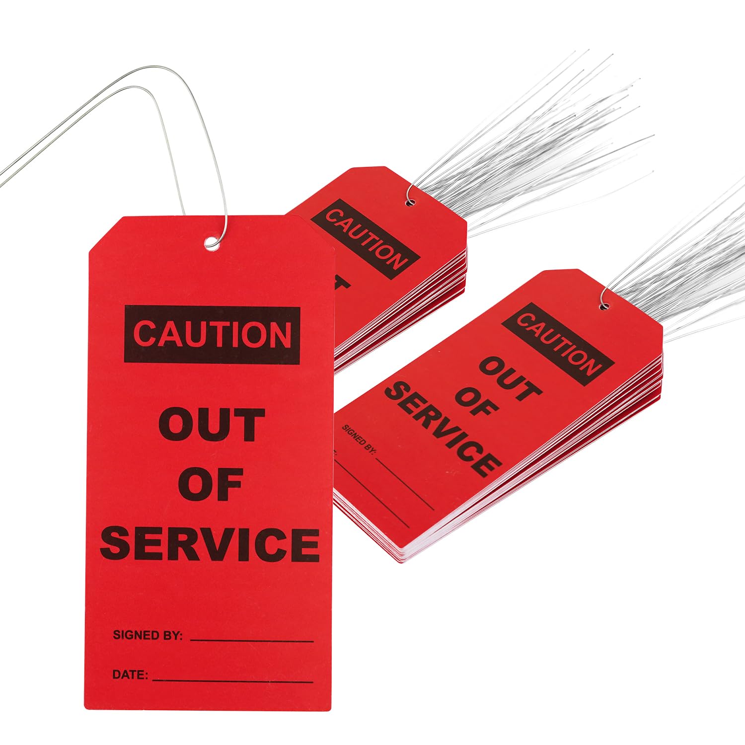 Zawinmay 50 pcs Out of Service Tags with Pre-Attach