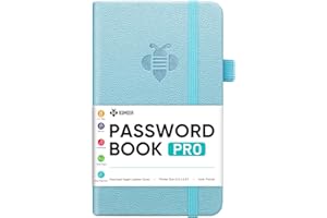 KUMEER Password Book with Alphabetical Tabs - Small Password Keeper Book with Luxurious Pearlised Leather Hardcover - 3.5x5.8 Inch Password Notebook & Organizer for Internet Website and Login Details