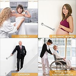 2 Pack Grab Bars for Bathroom, 18 Inch Chrome
