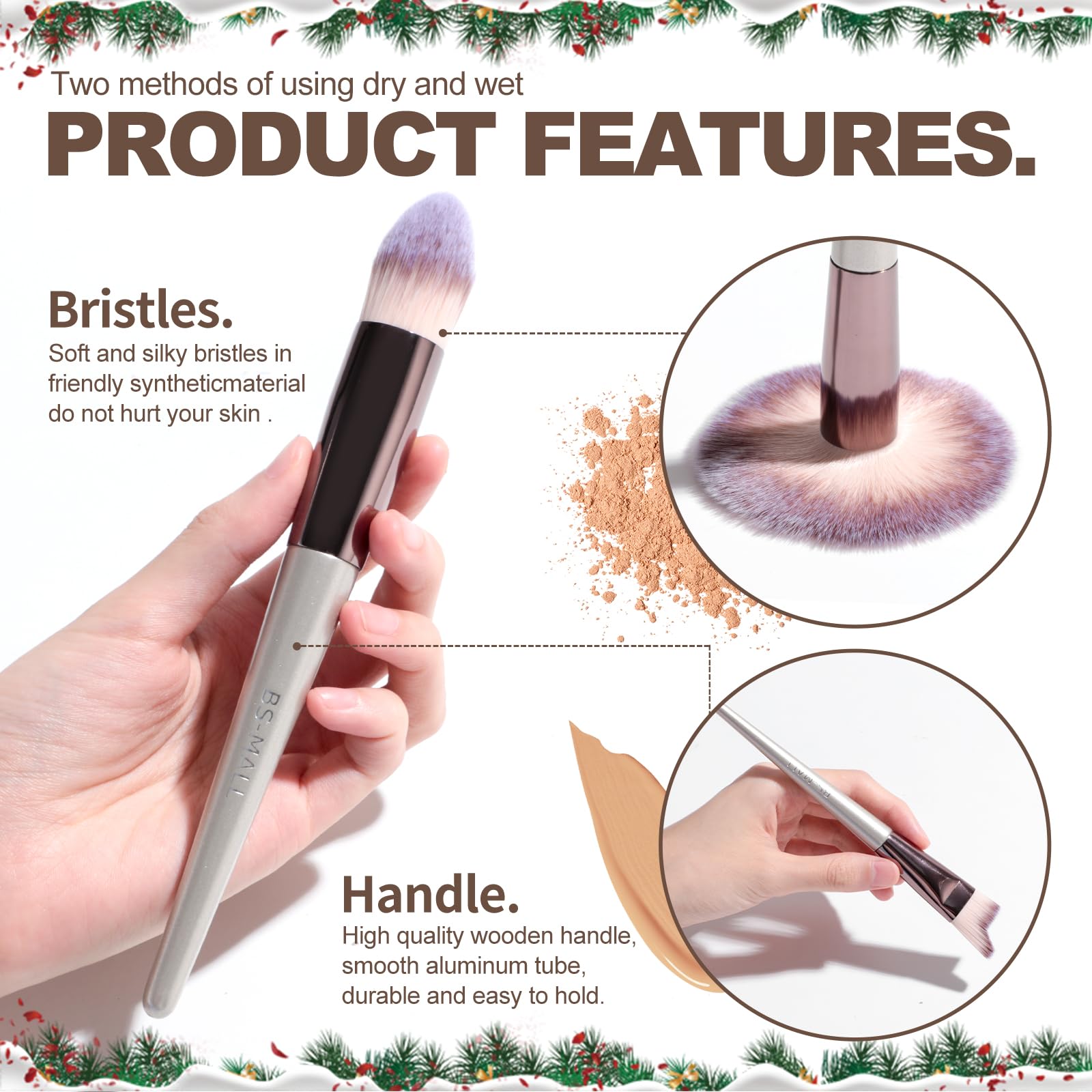 BS-MALL Makeup Brush Set 18 Pcs Premium Synthetic Foundation Powder Concealers Eye shadows Blush Makeup Brushes with black case