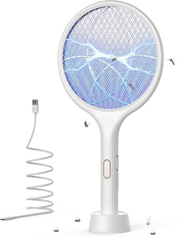 Raqueta Mosquitos Electrica 4000V Mata Mosquitos Electrico 2 en 1