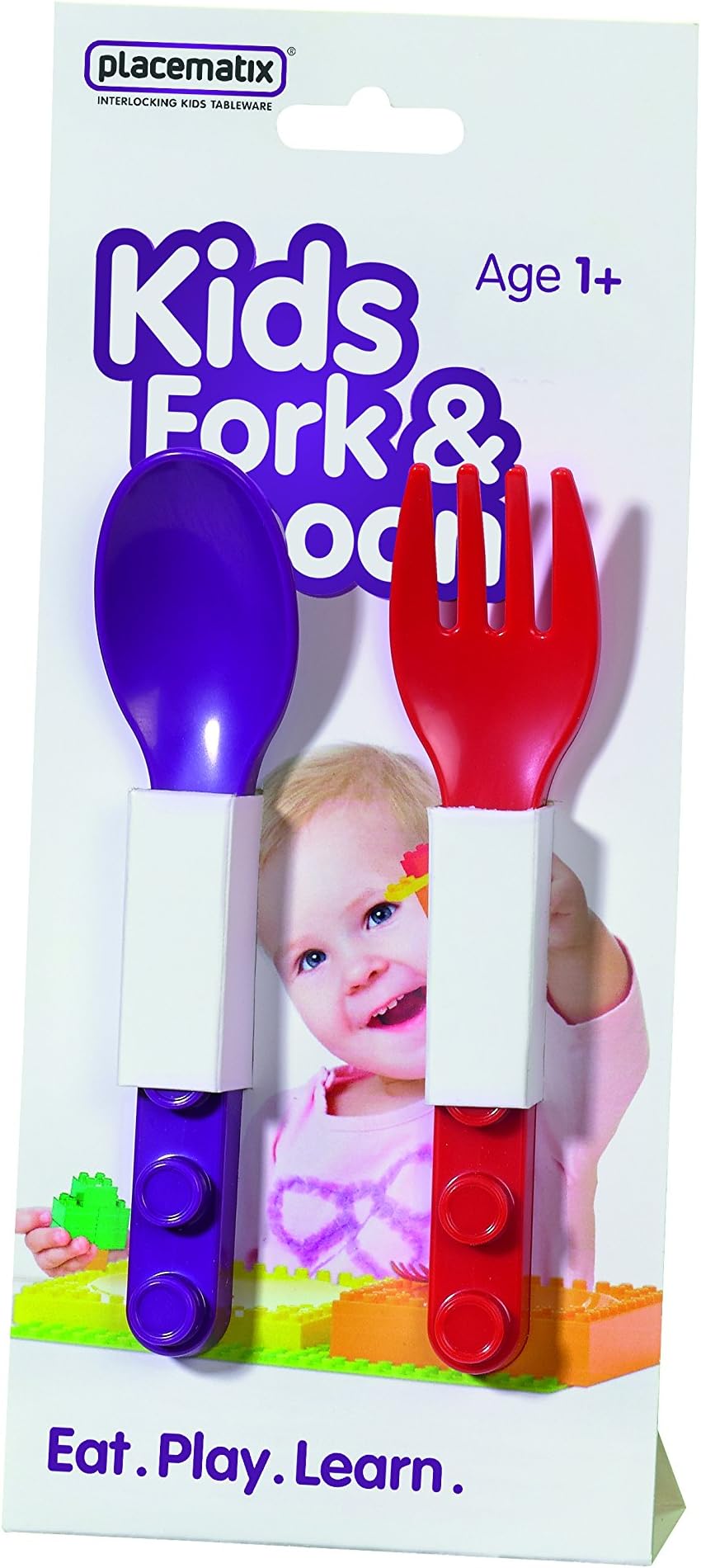 Placematix couverts rouge violet avec fourchette et cuillère