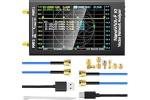 AURSINC Upgraded NanoVNA-F V2 Vector Network Analyzer 50KHz-3GHz HF VHF UHF VNA Antenna Analyzer, 4.3inch Touchscreen, 5000mAh Battery, Measuring S-Parameters, SWR, Phase Delay, Smith Chart