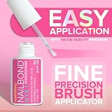 NYK1 NailBond Brush On Nail Glue 8ml Strong for Press On Tips Acrylics Long view 5