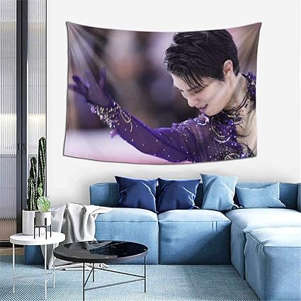 Amazon Co Jp 羽生結弦 フィギュアスケート 氷上の創造者 タペストリー 壁掛け ポスター 背景布 壁飾り 家 リビングルーム ベッドルーム 部屋 おしゃれ 150 230cm ホーム キッチン