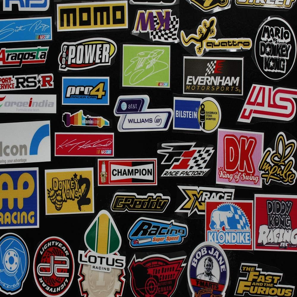 Amazon Co Jp 大量レーシングpvc防水ステッカー工具箱 Usdm車シールセット厳選オートバイデカールアメ車世田谷ベース風ハコスカヘラフラ 並行輸入品 51枚セット 家電 カメラ