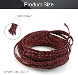 Othmro 10m PET Expandable Braided Cable Sleeving Wire Mesh Wrap Protect view 2