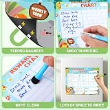 Thboxes 2 Packs Magnetic Reward Charts for Children 25.5x20.5 cm Cute Animals view 3