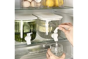 Eminchu Beverage Drink Dispenser Leakproof Large Capacity Food Grade Cold Kettle with Faucet for Home Use (Transparent White)