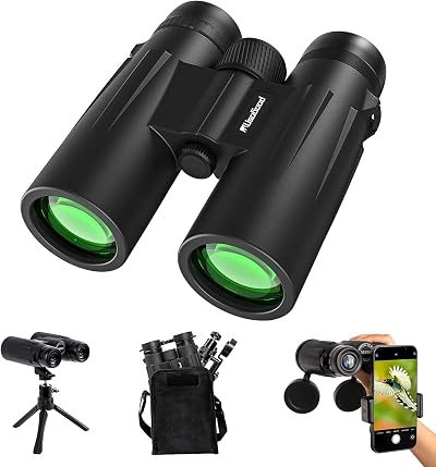 usogood 12x50 Binoculars with Phone Adapter Tripod FMC BaK-4 Prisms
