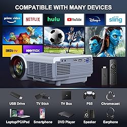 Projector with WiFi and Bluetooth, FUDONI Upgrade