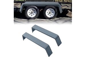 2 PACK Tandem Axle Trailer Fenders 72.88"x10.25"x13" Fit 13"-15" Tires, Heavy Duty 14 Gauge Steel Diamond Plate Double Axle T