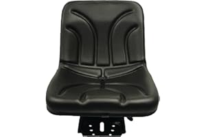 Complete Tractor 3010-0032 Tractor Seat, Compact Narrow Suspension Medium Back Pan Seat, Width 15 23/64"