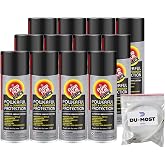 Fluid Film BLACK (12 Aerosol Cans) with DU-MOST 2' Extension Hose &amp; Nozzle, Long Lasting Corrosion Prevention, Penetrant &amp; Lubricant, Marine, Automotive &amp; Snow-Handling Vehicles Undercoating, 11.75 Oz
