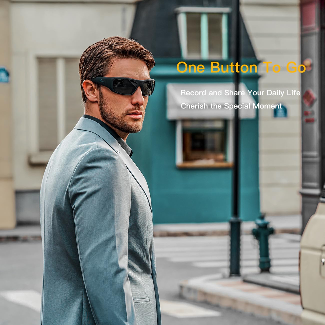 OhO Smart Camera Sunlasses, Full HD 1080P Polarized Sunglasses with 128GB Built-in Memory for Outdoor Sport, Men/Women