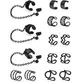 SCERRING Ear Cuff Fake Lip Helix Cartilage Clip On Wrap Earrings Non Piercing Earring Jewelry Set For Women Stainless Steel 15PCS