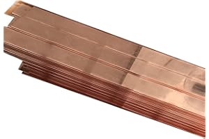 YODAOKE 2pcs 99% Copper T2 Cu Metal Flat Bar Plate 2mm x 15mm x 250mm