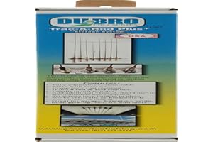 DU-BRO Fishing Trac-A-Rod Plus Storage System, Fully Adjustable, Holds 8 Rods with Reels on, 33,125",Silver/White