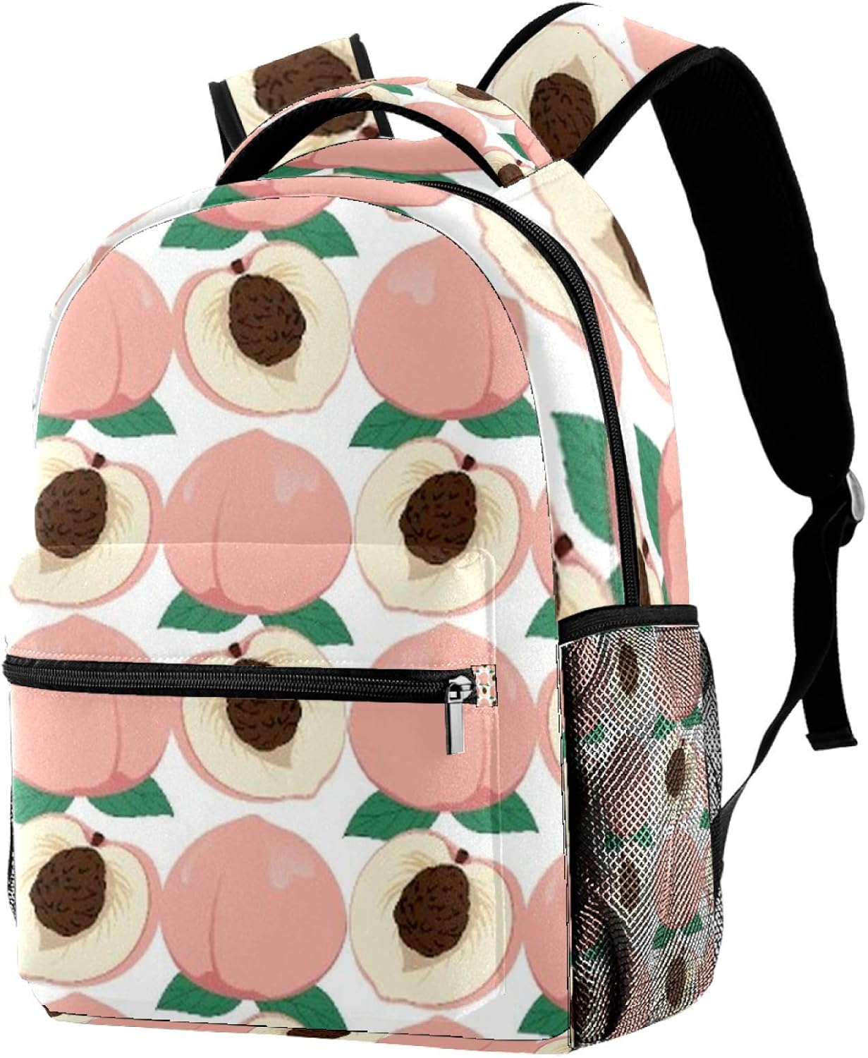 peaches Backpack for Boys&Girls Lightweight Student School Book Bags