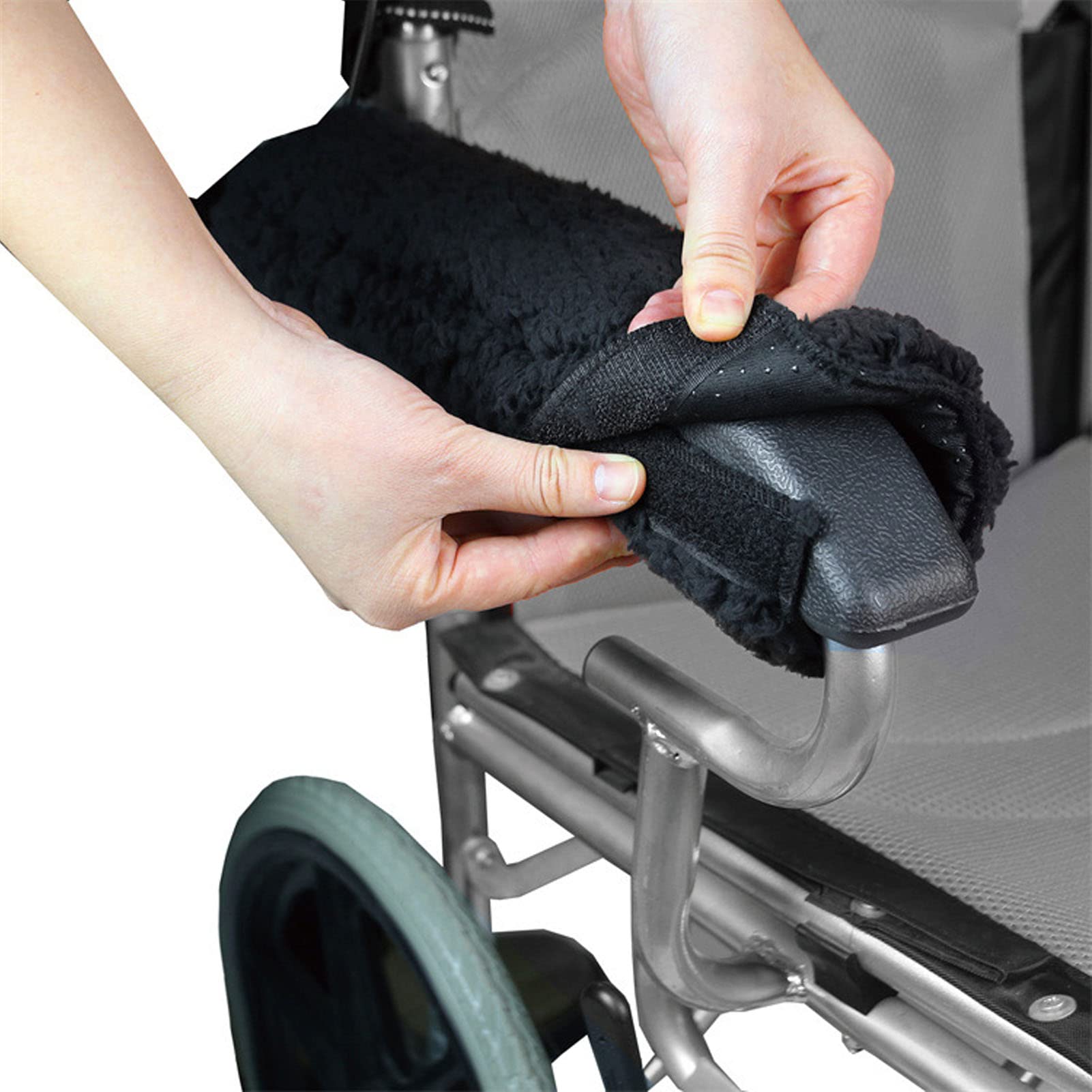 Armrest Cover , 1 Pair Wheelchair Armrest Cover Removable Washable Wheelchair Arm Pad for Office and Transport Chair Wheelchairs Arm Chairs