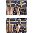 2 Boxes Mini Sweden Toothpick Flags, Total 200 Small Mini Swedish Flag Cupcake Toothpicks or Tiny Cocktail Sticks & Picks